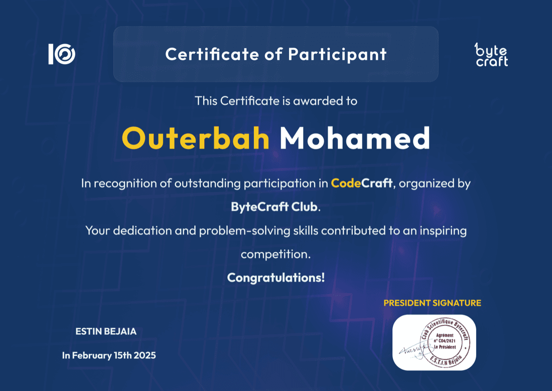 ByteCraft Competitive Programming